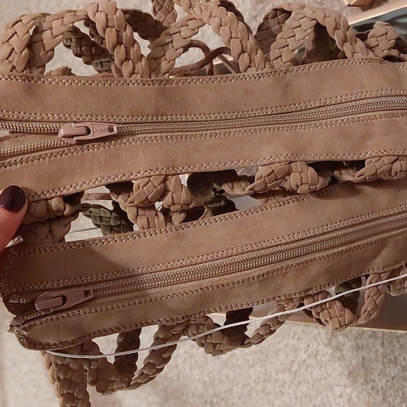 Light tan/gray gladiator sandals with braid detailing - Picture 5 of 7